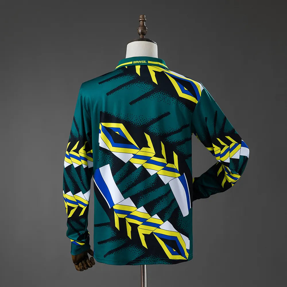 Brazil 96-97 Goalkeeper Retro Long Sleeve Jersey
