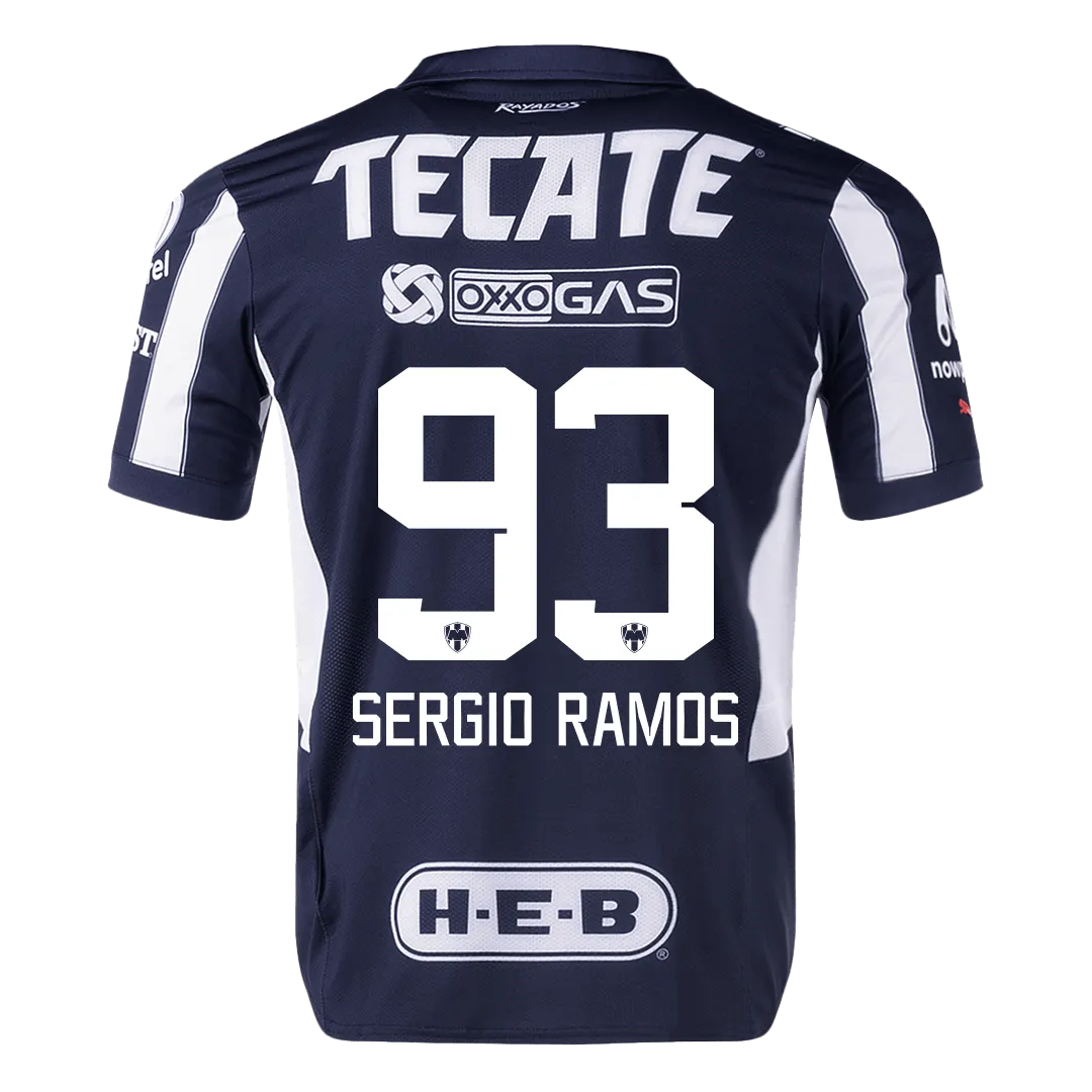 SERGIO RAMOS #93 Authentic Soccer Jersey Monterrey Home Shirt 2024-25