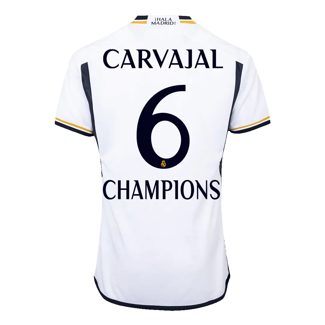 Authentic CHAMPIONS CARVAJAL #6 Soccer Jersey Real Madrid Home Shirt 2023-24