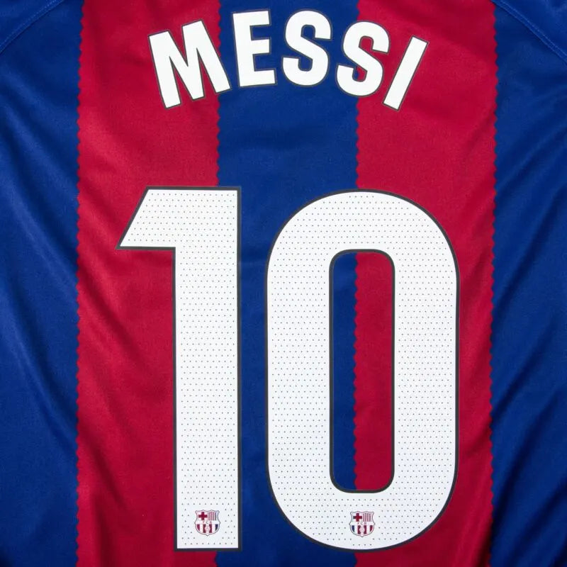 Barcelona Home Shirt incl. Messi 10 x8 Ballon D'or Winners Print 23-24 Size S-2XL