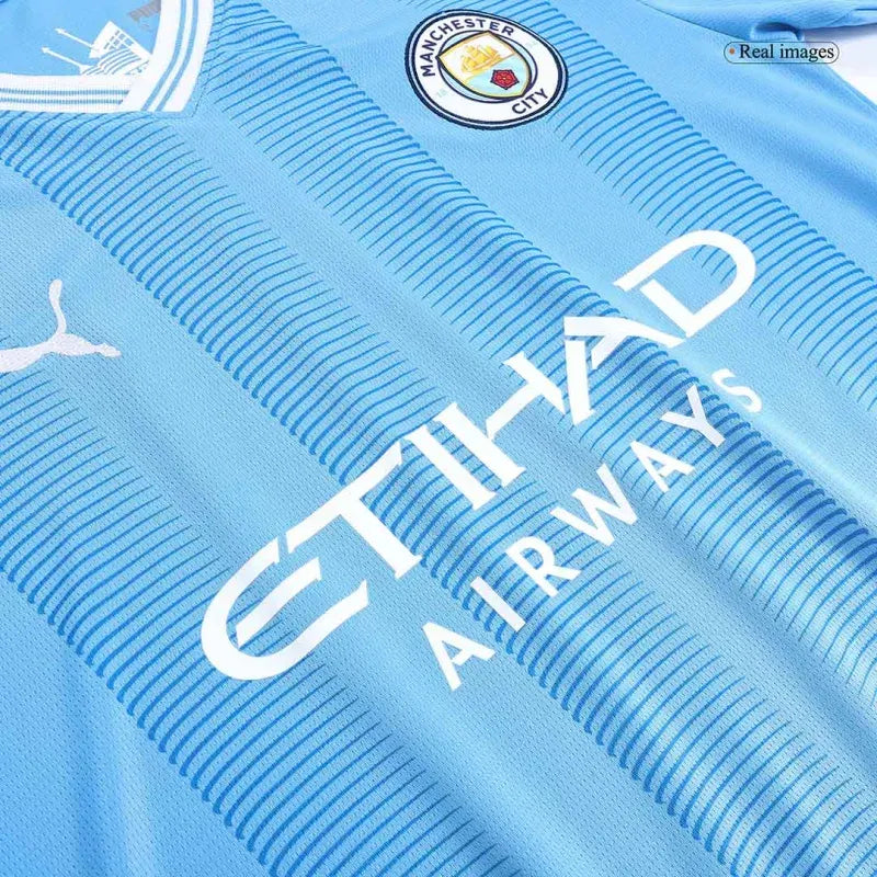 Manchester City 2023/24 HAALAND #9 GREALISH #10 DE BRUYNE #17 STONES #5 J.ALVAREZ #19 FODEN #47 Japanese Tour Printing Home Jersey