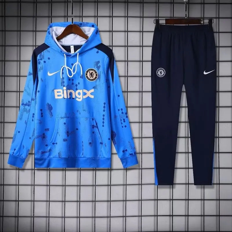 Nike Chelsea 2024-25 Hooded Blue Training Tracksuit Kits