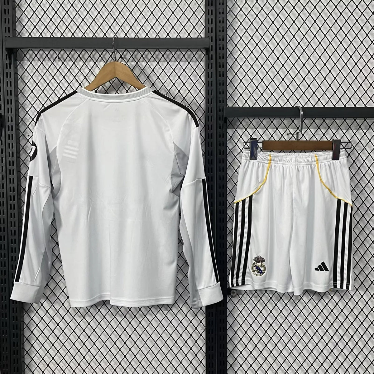 25-26 Kids Real Madrid Home Long Sleeve Jersey