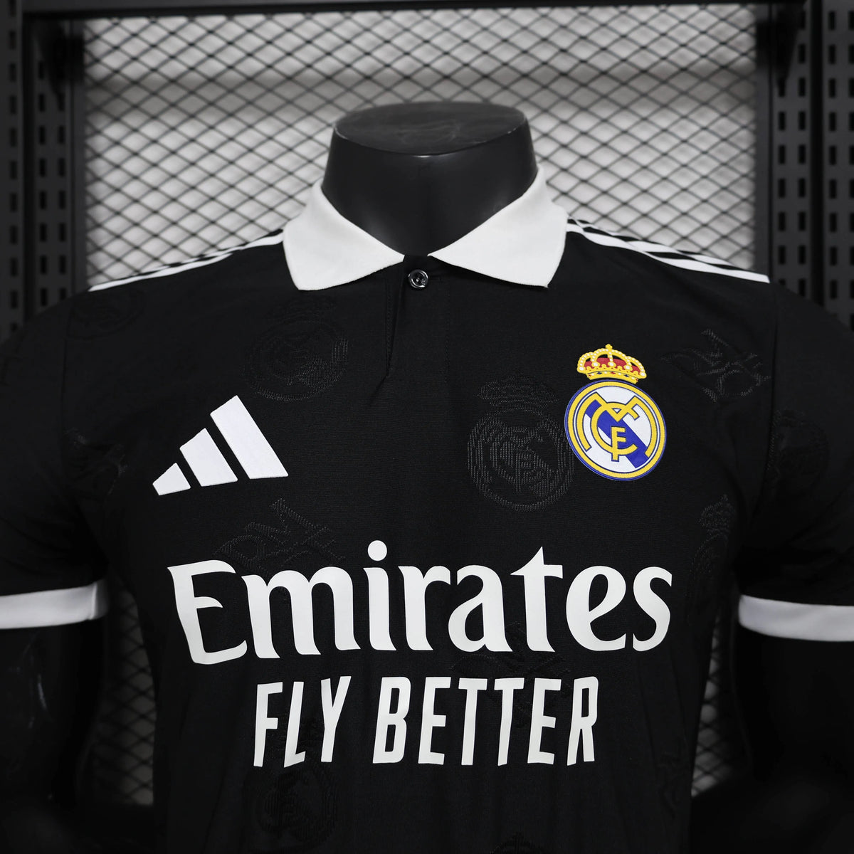 Real Madrid Men's Polo Shirt Black 25-26