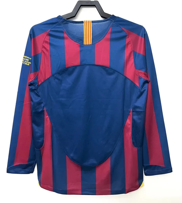 Maillot domicile rétro manches longues FC Barcelone édition LDC 2005-06