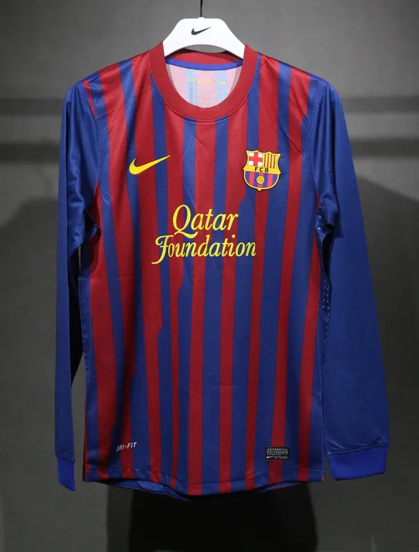 Barcelona Home Retro Jersey Long Sleeve Shirt 11-12