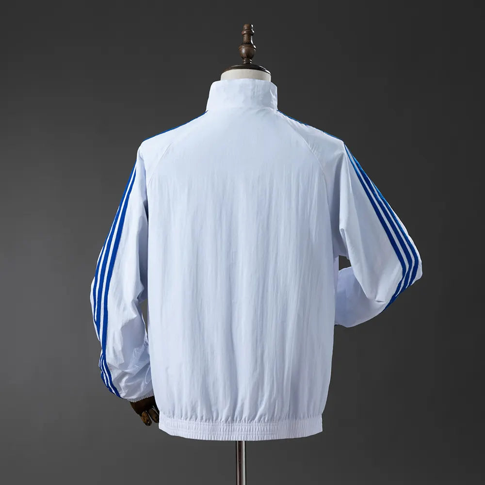 Manchester United Reversible Jacket Windbreaker - White & Blue S-XXL