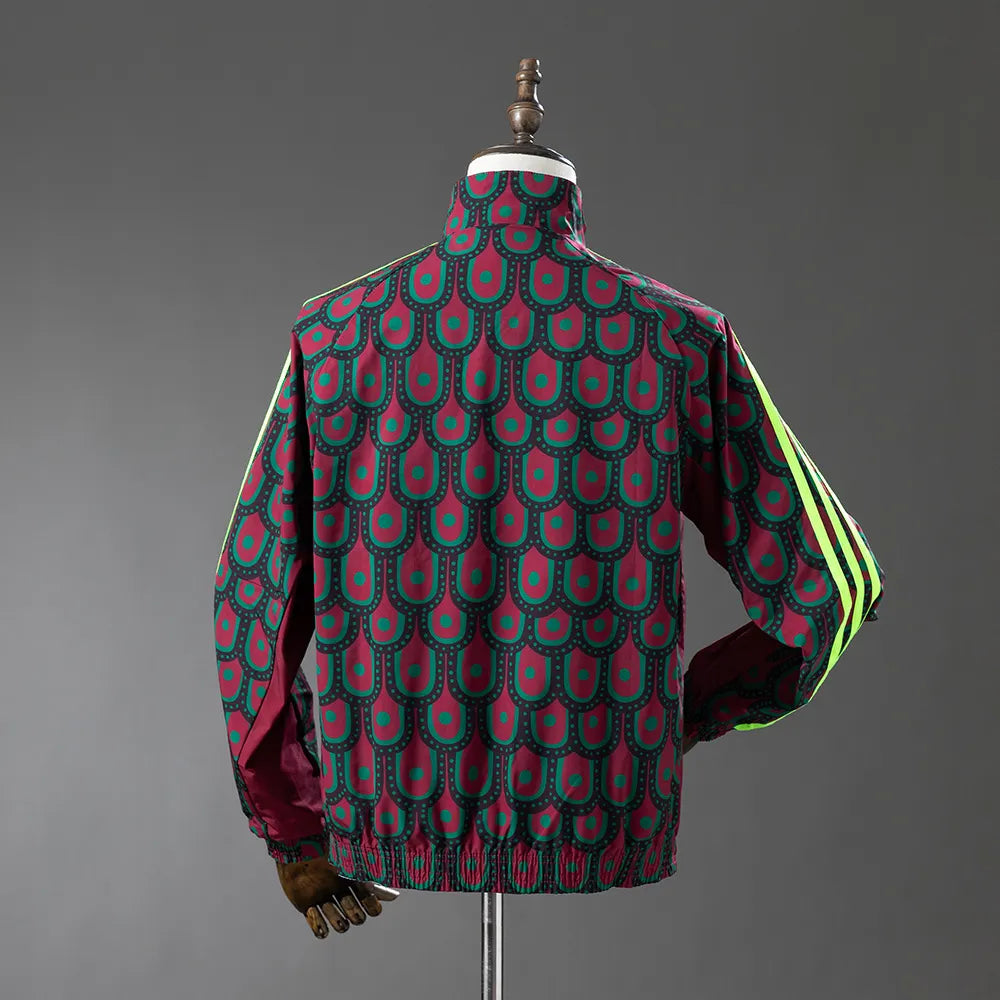 Mexico Reversible Jacket Windbreaker - Red & Sky Blue