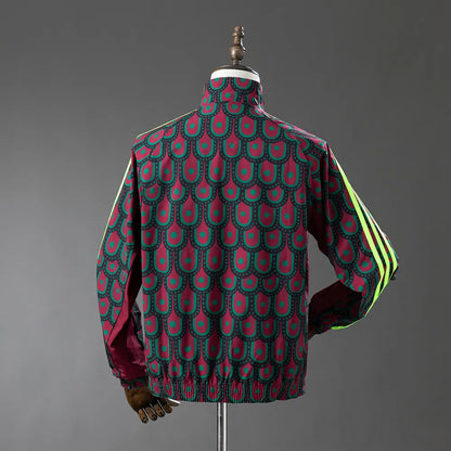Mexico Reversible Jacket Windbreaker - Red & Sky Blue