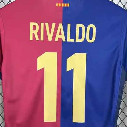 RIVALDO #11 Nike Barcelona 125th Anniversary Soccer Shirt 24-25