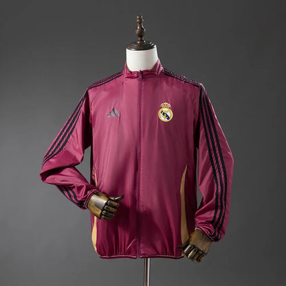 Real Madrid Reversible Jacket Windbreaker - Beige & Red