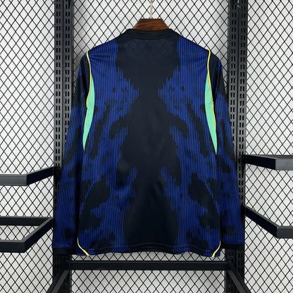 Mens Brazil 2026 World Cup Away Long Sleeve Jersey