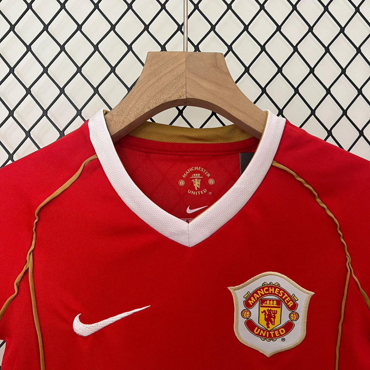Manchester United 06-07 Home Retro Kids Kits Children Sets Football Jerseys