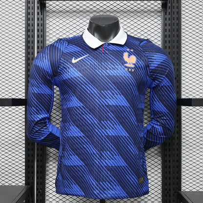 Player Version 2026 France Home Long Sleeve Jersey