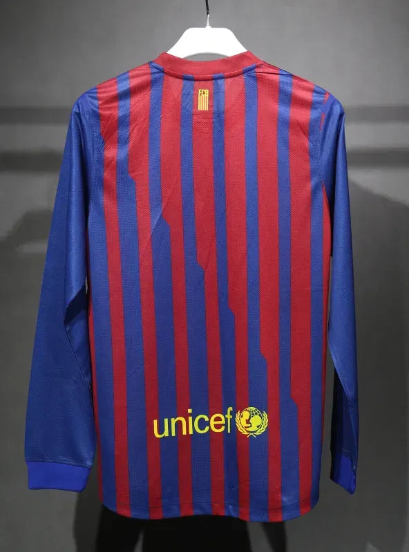 Barcelona Home Retro Jersey Long Sleeve Shirt 11-12