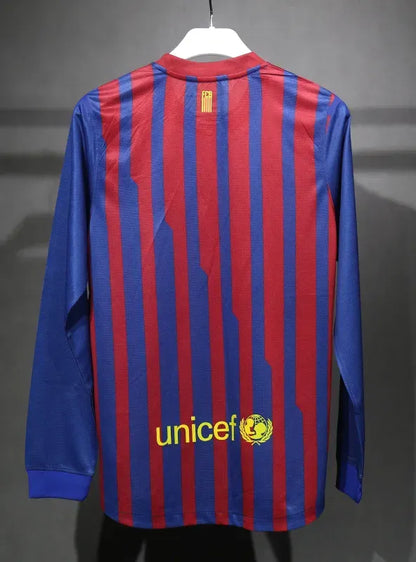 Barcelona Home Retro Jersey Long Sleeve Shirt 11-12