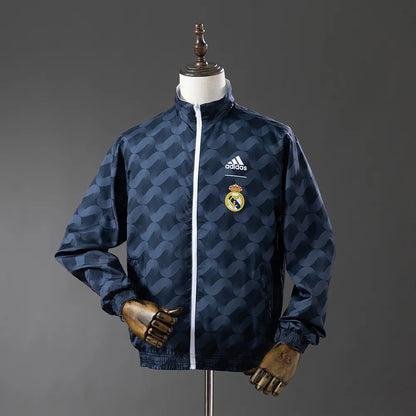 Real Madrid Trench Coat Reversible Jacket Windbreaker