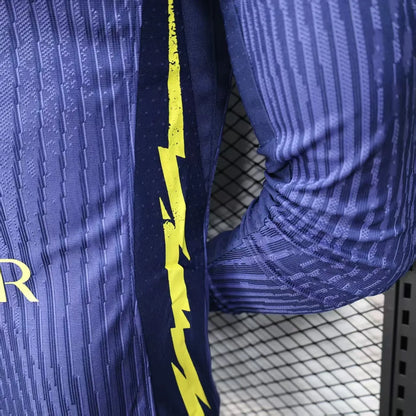 Player Version 25-26 Atletico Madrid Away Blue Long Sleeve Jersey