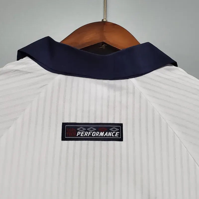 1998 England World Cup Home Retro Jersey Long Sleeve #7 BACKHAM #20 OWEN