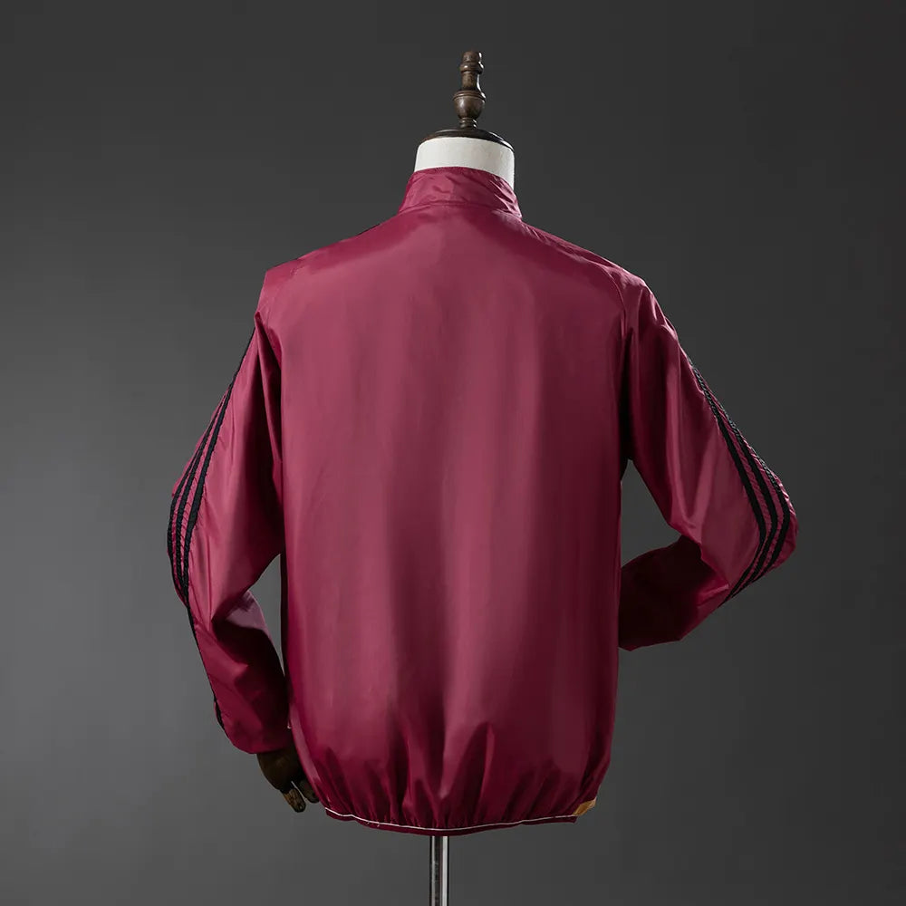 Roma Reversible Jacket Windbreaker - Red & Beige