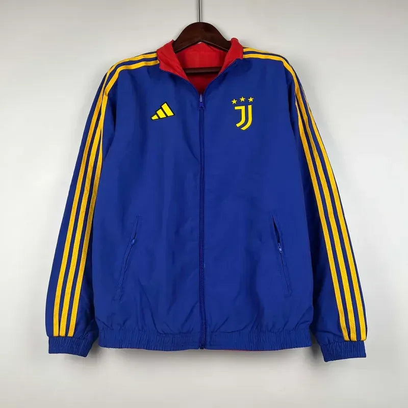 2023-2024 Juventus Reversible Windbreaker(Blue-red)Soccer Jersey 1:1 Thai Quality