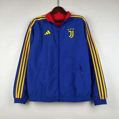 2023-2024 Juventus Reversible Windbreaker(Blue-red)Soccer Jersey 1:1 Thai Quality