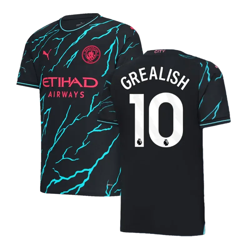 HAALAND #9 DE BRUYNE #17 J.ALVAREZ #19 FODEN #47 Manchester City Third Away Jersey 2023/24