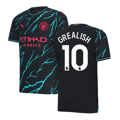 HAALAND #9 DE BRUYNE #17 J.ALVAREZ #19 FODEN #47 Manchester City Third Away Jersey 2023/24