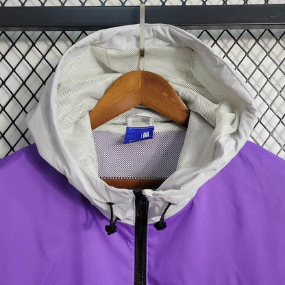 2023/2024 Juventus Windbreaker(White-Purple)Football Shirt