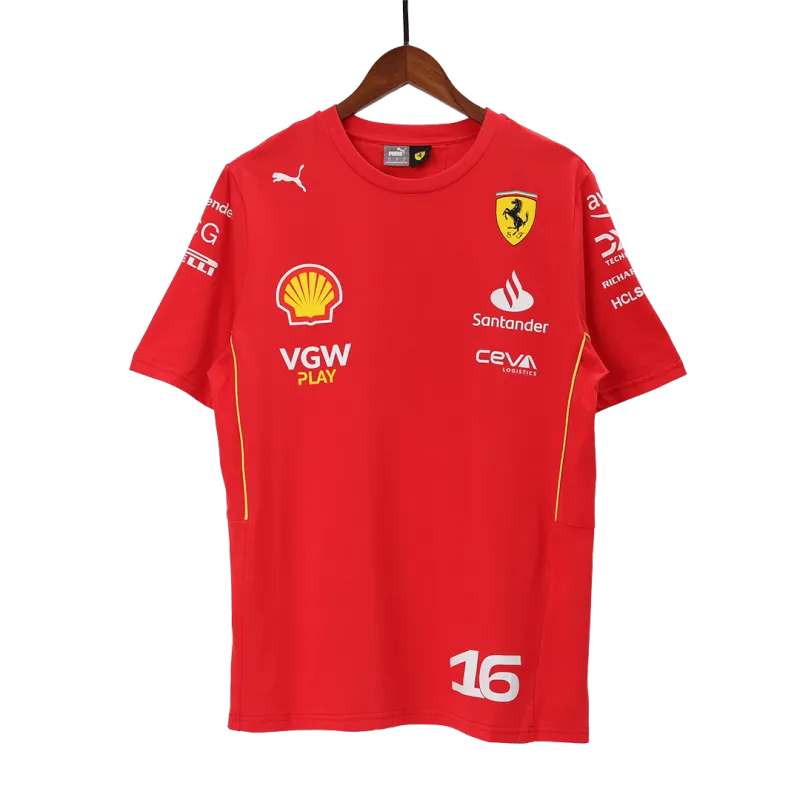 F1 Scuderia Ferrari Racing Team Charles Leclerc Driver T-Shirt 2024