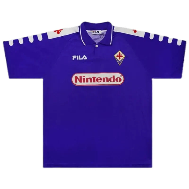 Fiorentina RUI COSTA #10 BATISTUTA #9 Retro 1998/99 Jersey Home