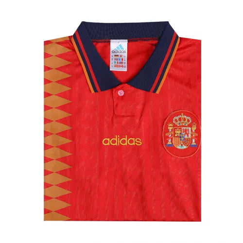 1994 Spain Nation Retro Jersey Home World Cup