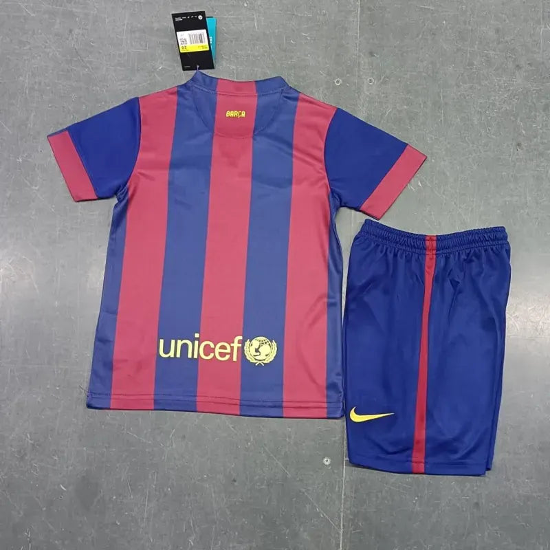 Barcelona Home 2014-15 Retro Kids Kits Jersey+Shorts