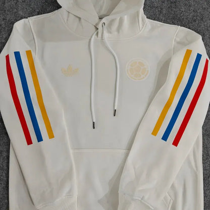 Colombia Nation 2024 100th Anniversary White Hoodie Jacket