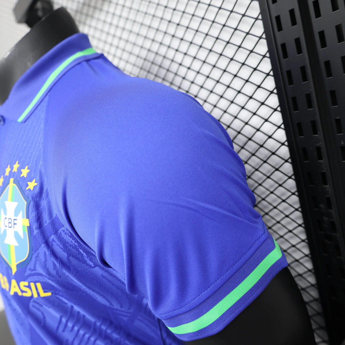 Brazil Nike Men's 2024 Slim Fit POLO Shirt - Blue