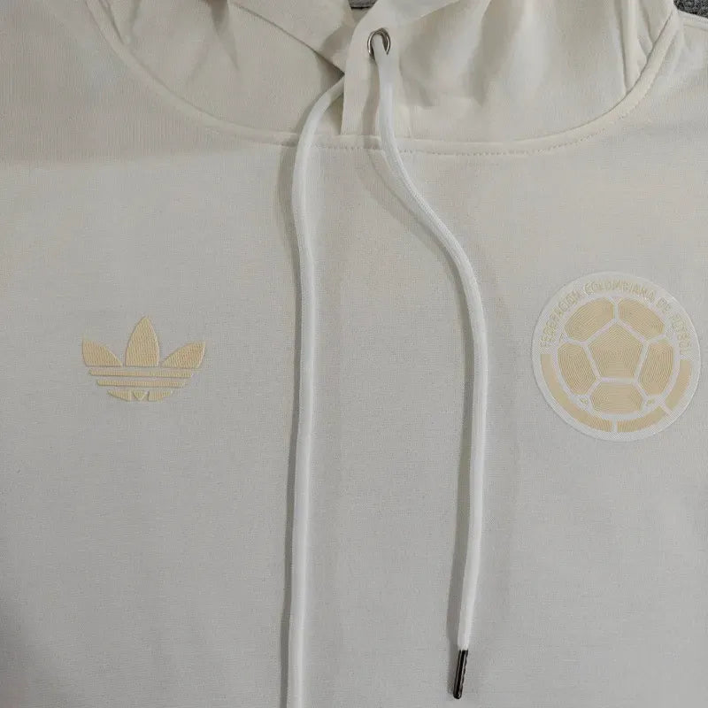 Colombia Nation 2024 100th Anniversary White Hoodie Jacket