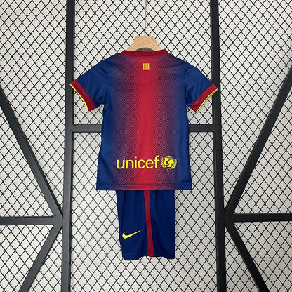 Barcelona 12-13 Home Retro Kids Kits Children Shirt Soccer Jersey