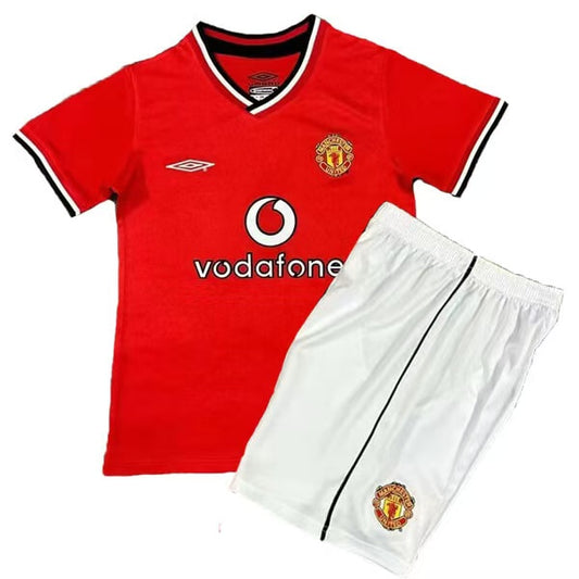 Manchester United 00-01 Home Retro Kid Kits Youth Apparels Jersey