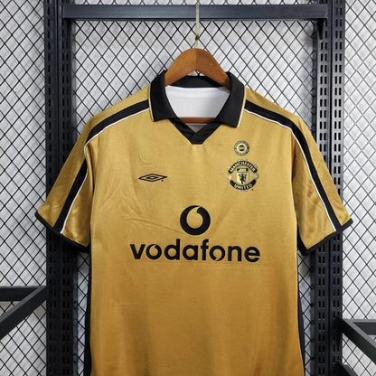 Retro Long Sleeve Manchester United Centenary Season Reversible Football Shirt 2001/2002