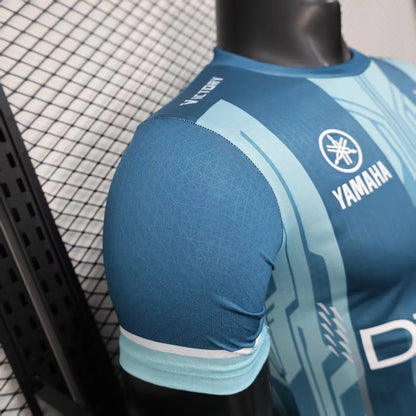 Player Version 25-26 Olympique de Marseille Blue with Geometric Stripes Jersey