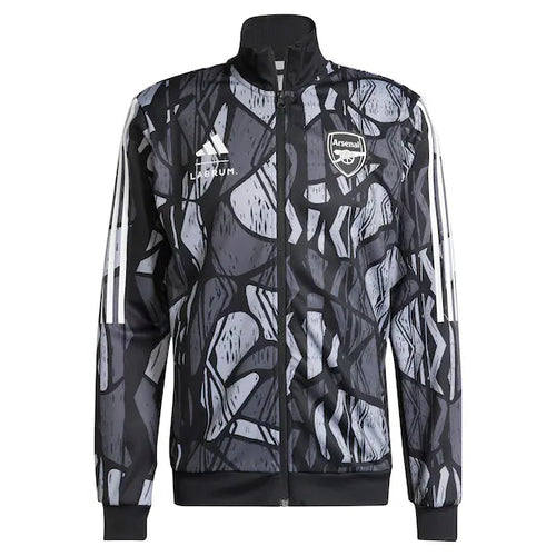 24-25 Arsenal Grey&amp;black Windbreaker Jacket Football