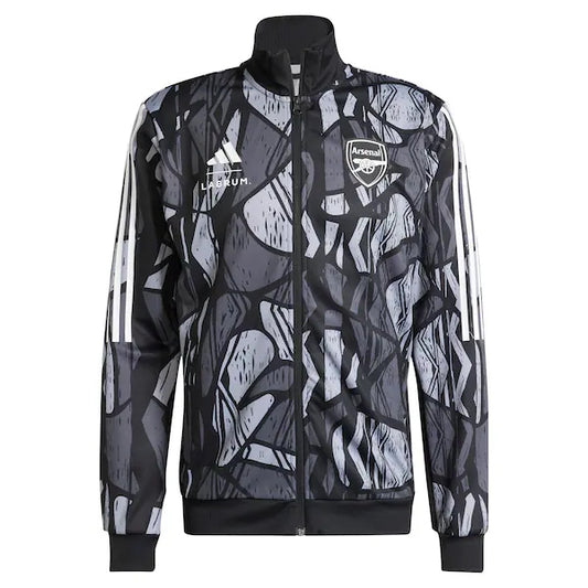 24-25 Arsenal Grey&amp;black Windbreaker Jacket Football