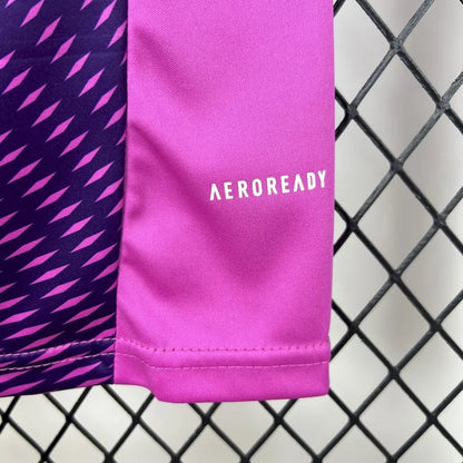 Real Madrid 2025-26 Purple goalkeeper Kids Kit
