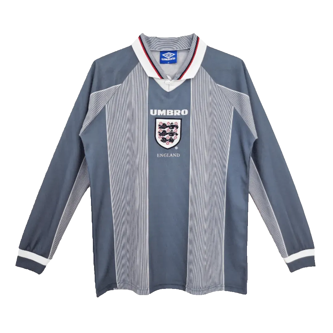 England Euro Cup 1996 Retro Away Long Sleeve Jersey