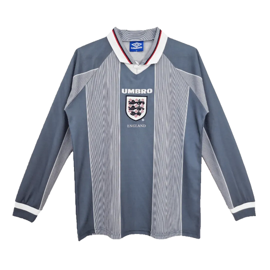 England Euro Cup 1996 Retro Away Long Sleeve Jersey