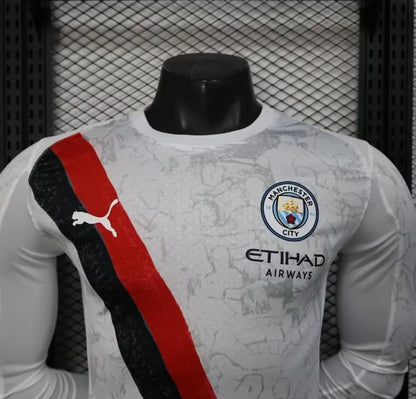 Player Version 25-26 Manchester City Away Long Sleeve Jersey
