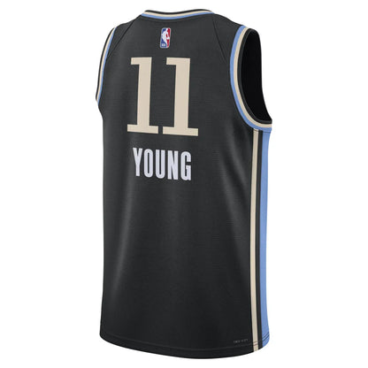 Unisex Atlanta Hawks Trae Young Black 2023-24 Swingman Jersey - City Edition