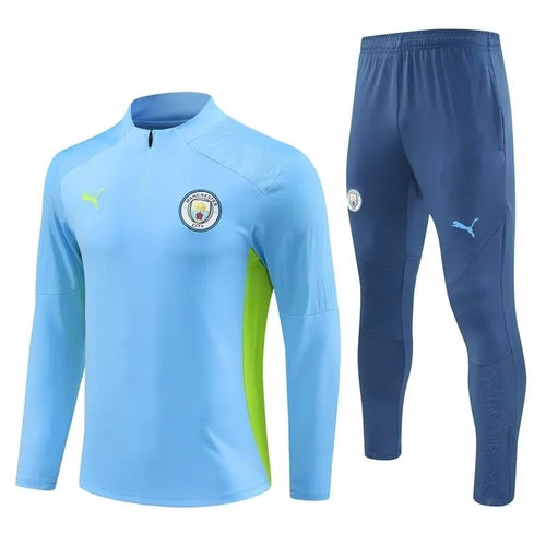 Manchester City Zipper Sweatshirt Kit(Top+Pants) 2024-25