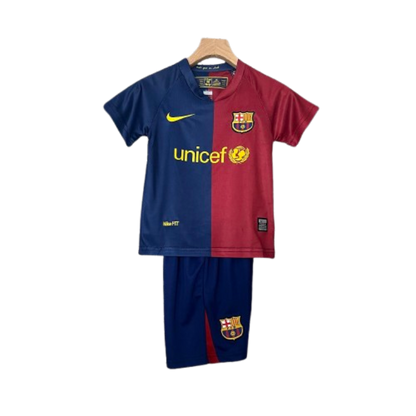Barcelona 08-09 Home Retro Kids Kits Football Jersey