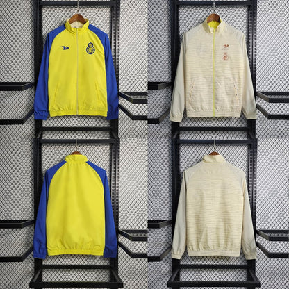 2022/2023 Al-Nassr Reversible Windbreaker (Yellow-Beige) Football Shirt